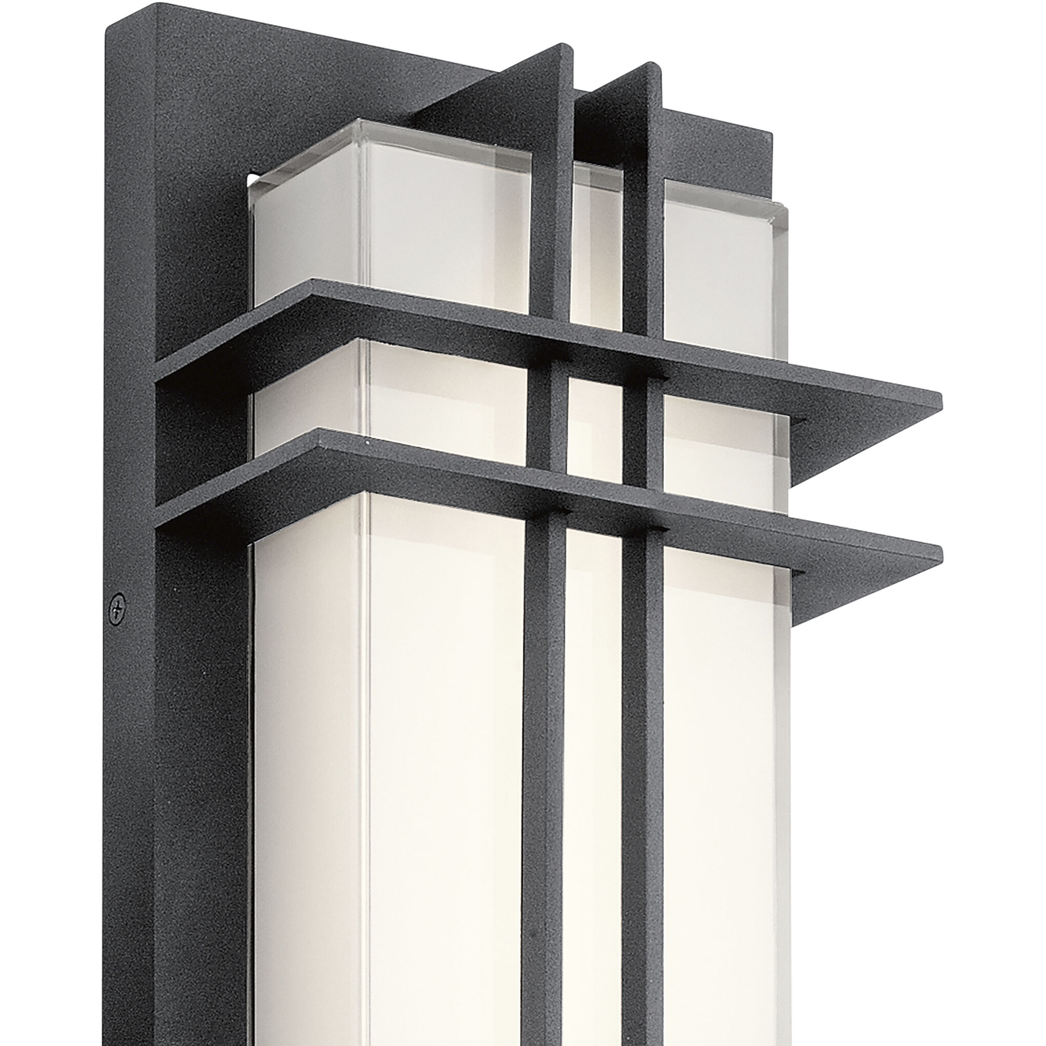 Manhattan LED 22 inch Textured Black Outdoor Wall, Medium