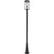 Nuri 1 Light 115.5 inch Black Outdoor Post Mounted Fixture