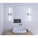 Square Bar LED 18 inch Polished Chrome Bath Bar Wall Light in 18.00 in.