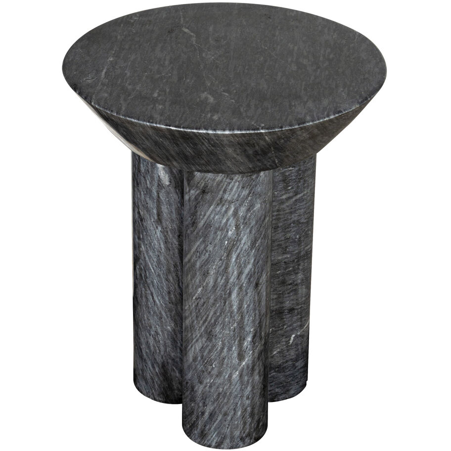 Nox 22 X 18 inch Black Marble Side Table