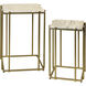 Bellagio Gold and Beige Side Table