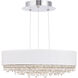 Signature Eclyptix LED 19.4 inch Polished Stainless Steel Pendant Ceiling Light in White, Wavy Layout, Wavy Layout