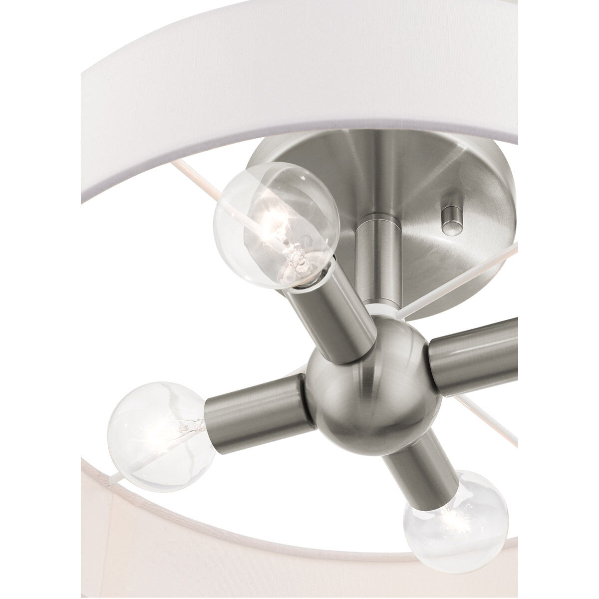 Venlo 4 Light 14 inch Brushed Nickel Semi Flush Ceiling Light