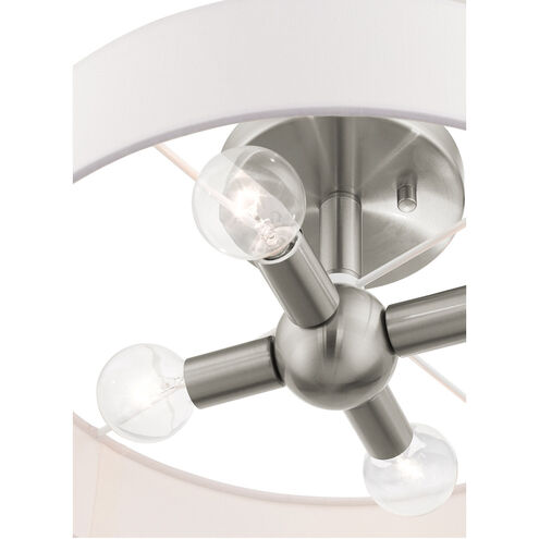 Venlo 4 Light 14 inch Brushed Nickel Semi Flush Ceiling Light