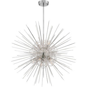 Flare 8 Light 36 inch Polished Nickel with Acrylic Chandelier Ceiling Light