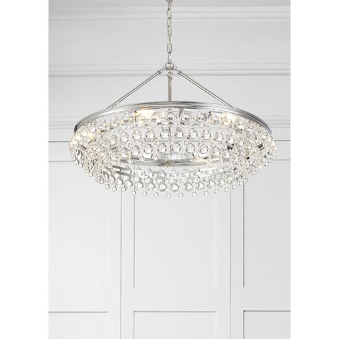 Calypso 6 Light 30 inch Polished Chrome Chandelier Ceiling Light