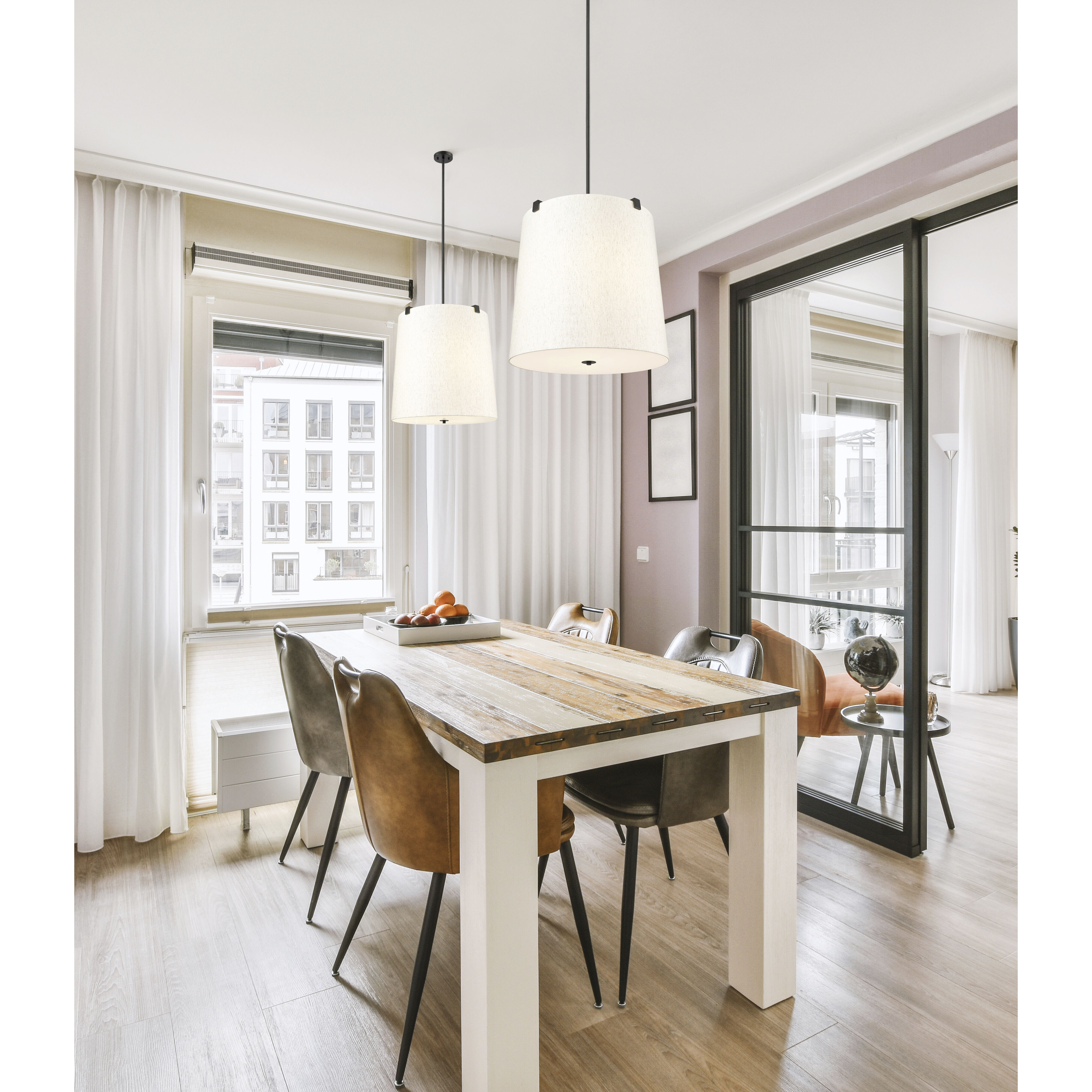 Weston 6 Light 24 inch Matte Black Pendant Ceiling Light