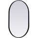 Asha 30 X 20 inch Black Mirror in 20 x 30