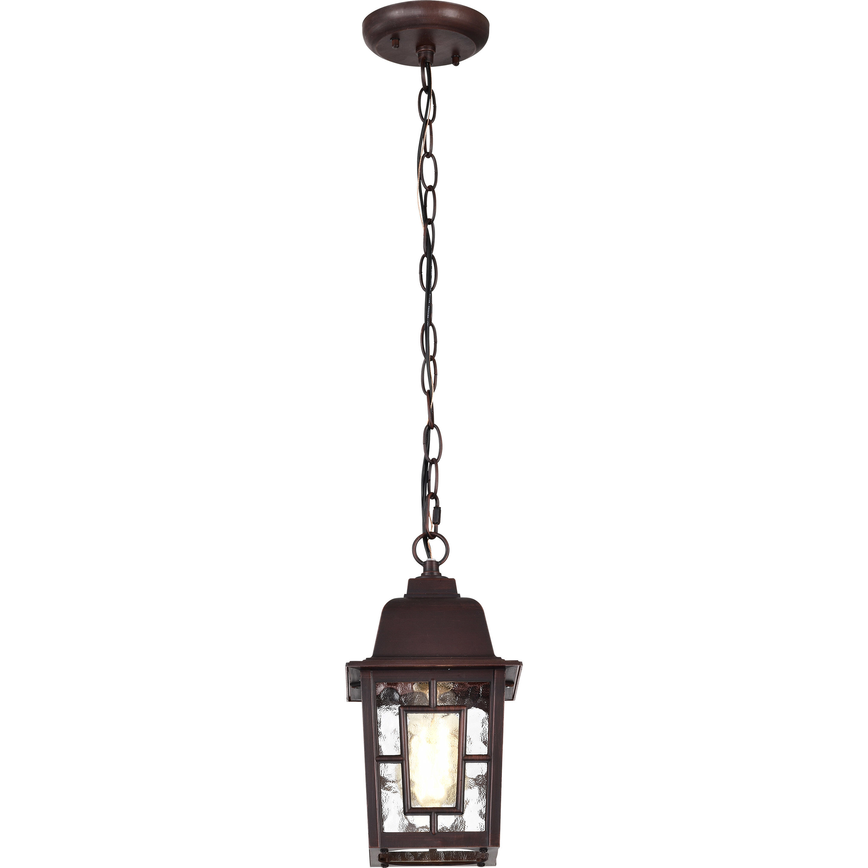 Banyan 1 Light 6 inch Rustic Bronze Outdoor Hanging Lantern