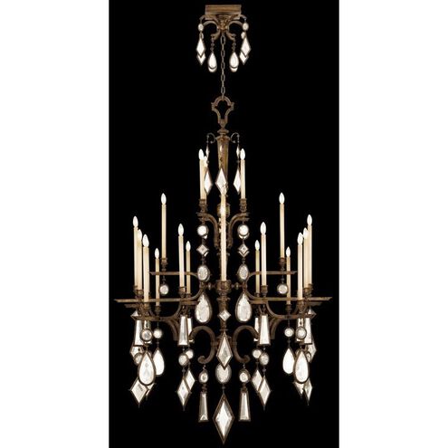 Encased Gems 24 Light 53 inch Bronze Chandelier Ceiling Light in Clear Crystal