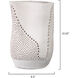 Moonrise 12.5 X 8.5 inch Vase in Matte White Porcelain