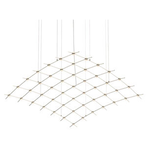 Constellation LED 177 inch Satin Nickel Pendant Ceiling Light in White Optical