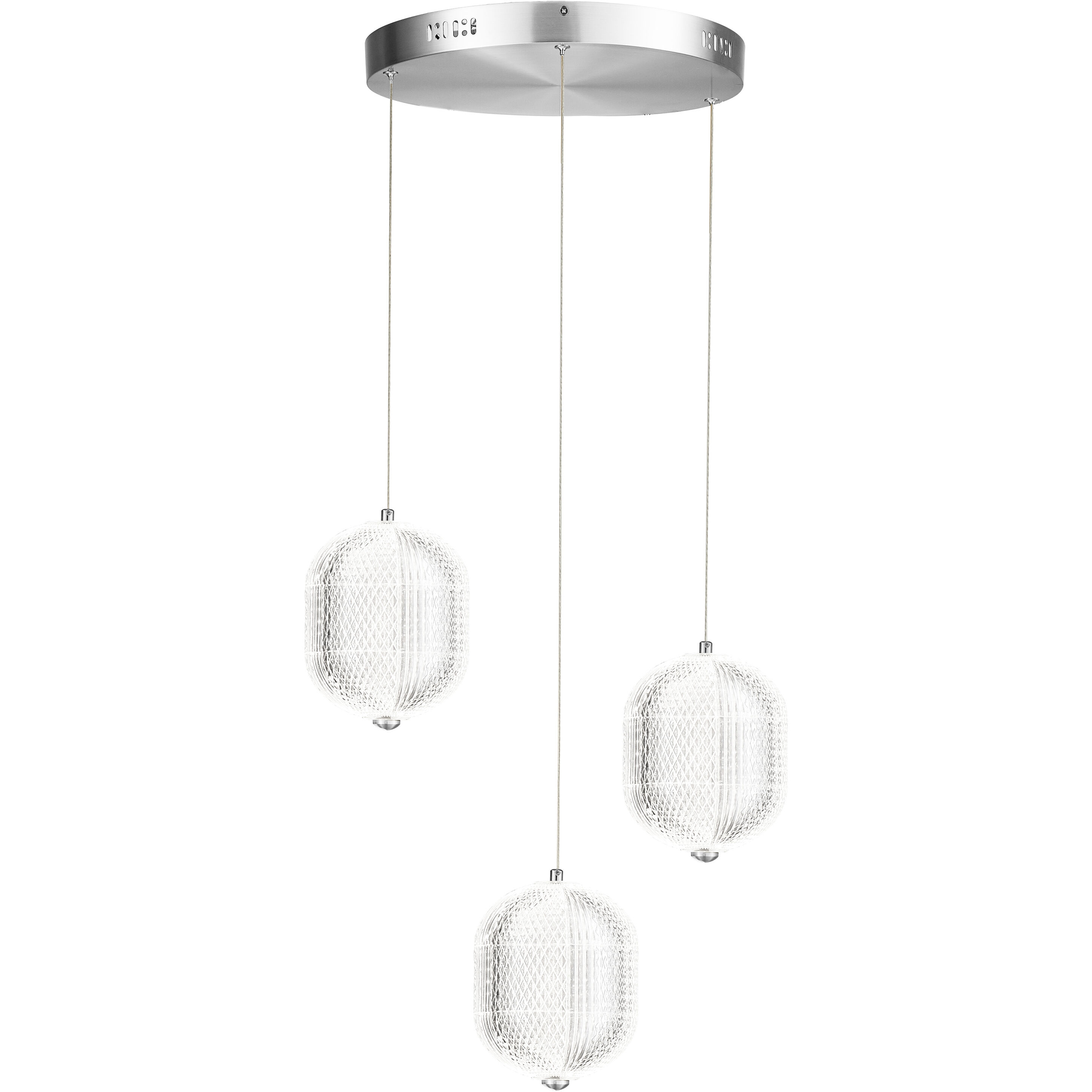 Peri LED 15 inch Polished Chrome Multi Pendant Ceiling Light
