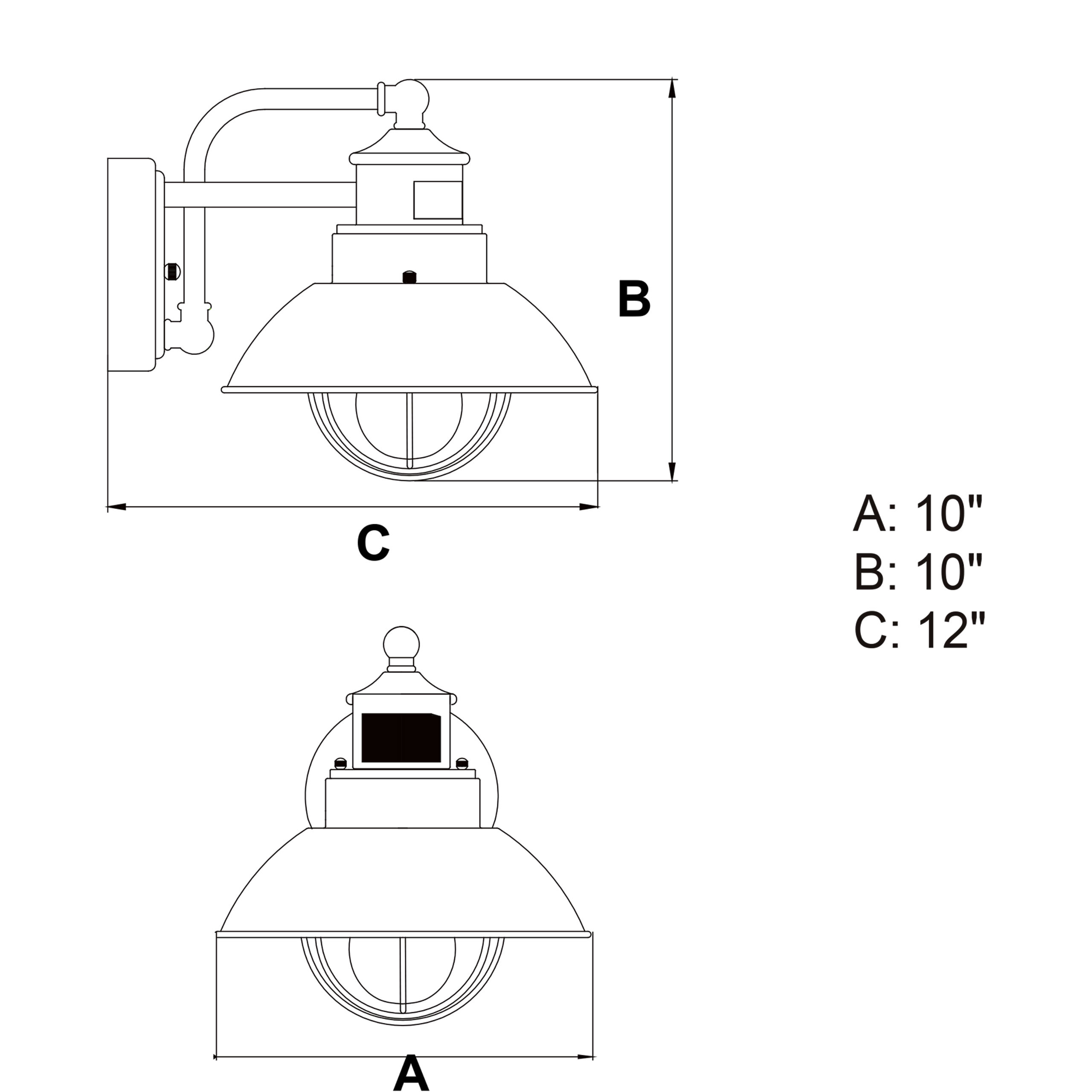 Harwich Textured Black Outdoor Motion Sensor