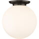 Beacon 1 Light 17.75 inch Oil Rubbed Bronze Flush Mount Ceiling Light