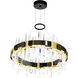 Aya LED Pearl Black Chandelier Ceiling Light