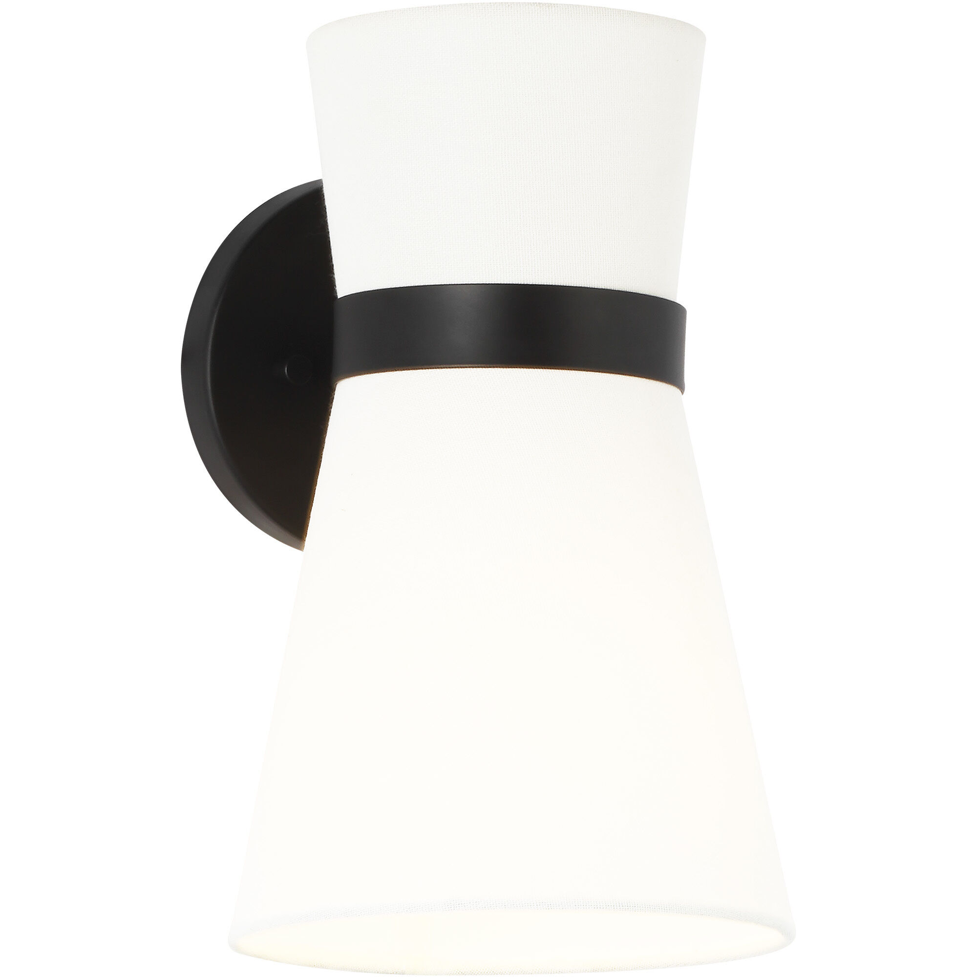 AERIN Clark Wall Bath Fixture Wall Light in Midnight Black