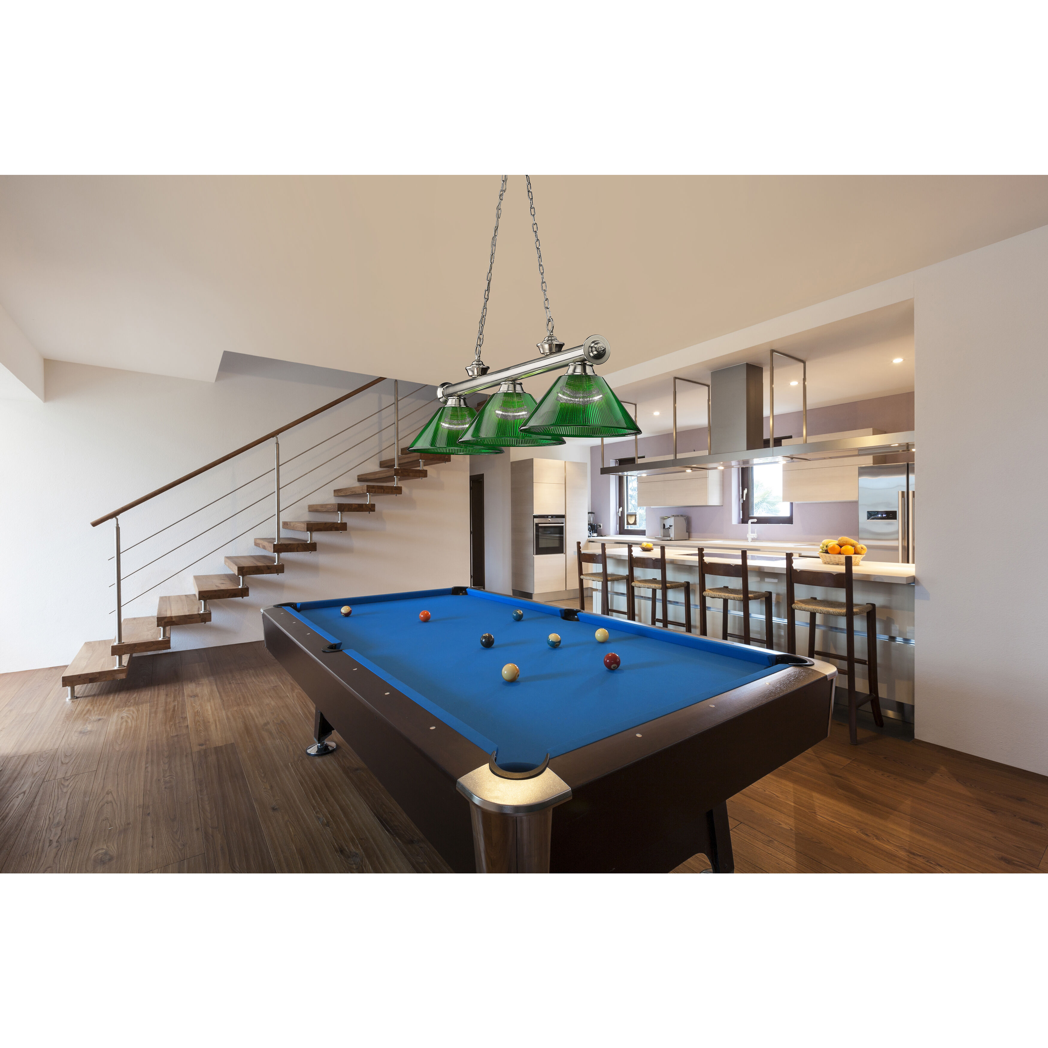 Z Lite 2306 3BN ARG Cordon 3 Light 57 inch Brushed Nickel Billiard