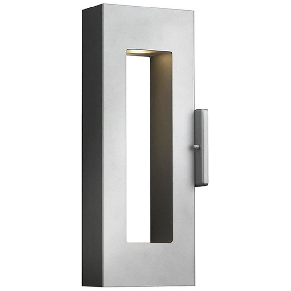 Atlantis LED 16 inch Titanium Outdoor Wall Mount Lantern, Small