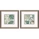 Florals Collection Brushed Pewter With Silver Lip Framed Art