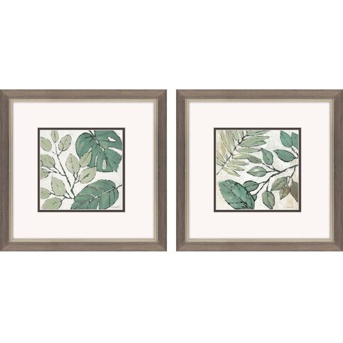 Florals Collection Brushed Pewter With Silver Lip Framed Art