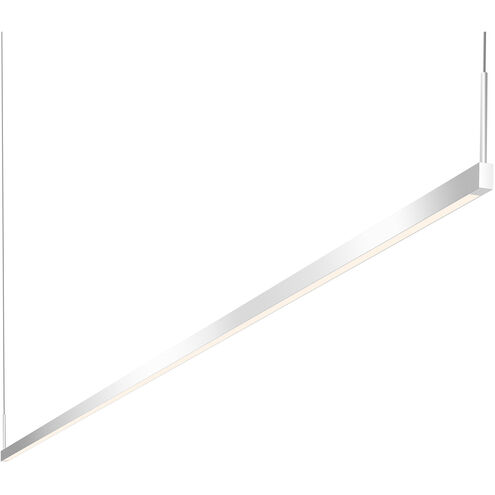 Thin-Line LED 96 inch Bright Satin Aluminum Pendant Ceiling Light