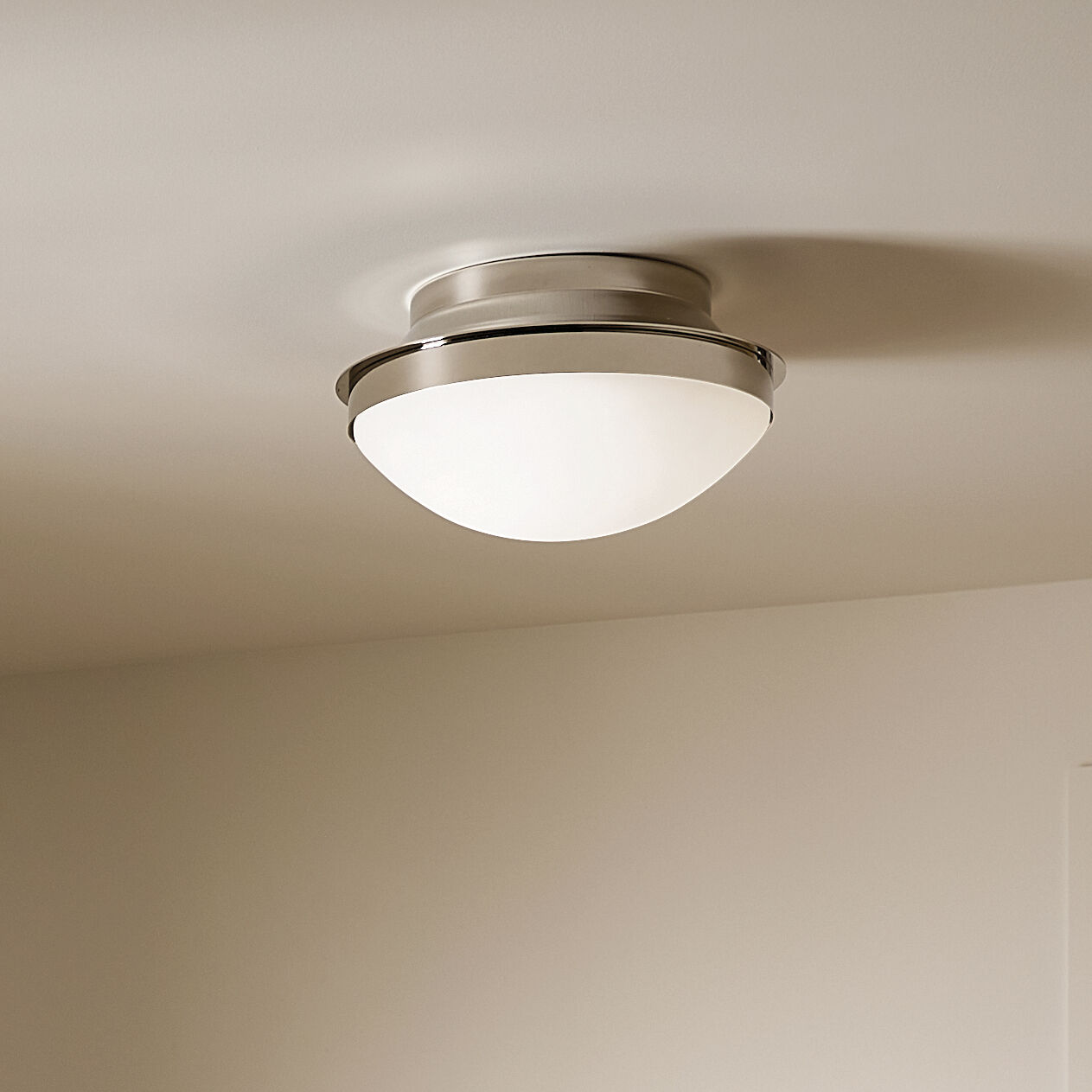 Bretta 2 Light 13.5 inch Polished Nickel Flush Mount Ceiling Light