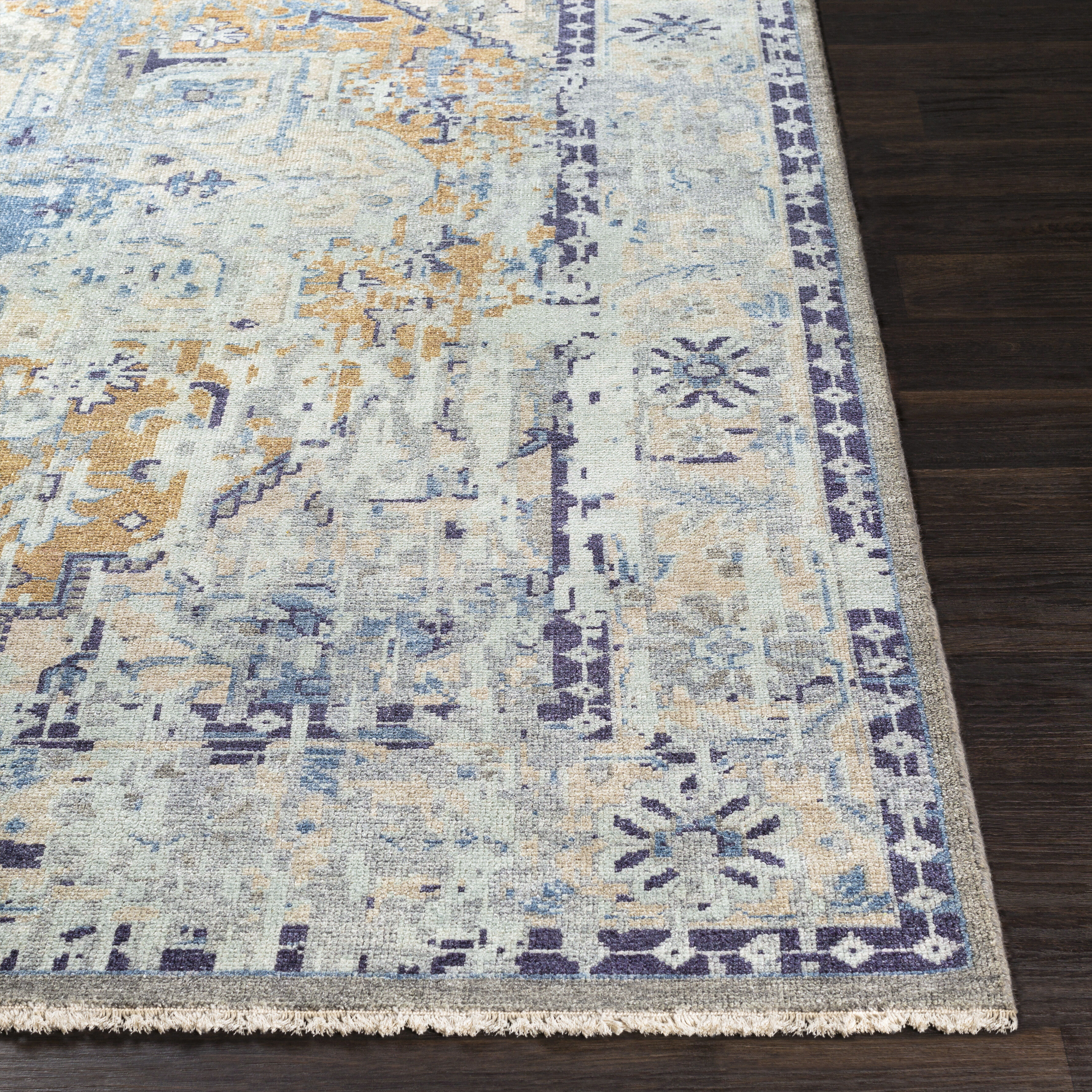 Cappadocia 66 X 42 inch Blue Rug in 4 X 6, Rectangle