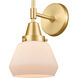 Caden LED 7 inch Satin Gold Sconce Wall Light