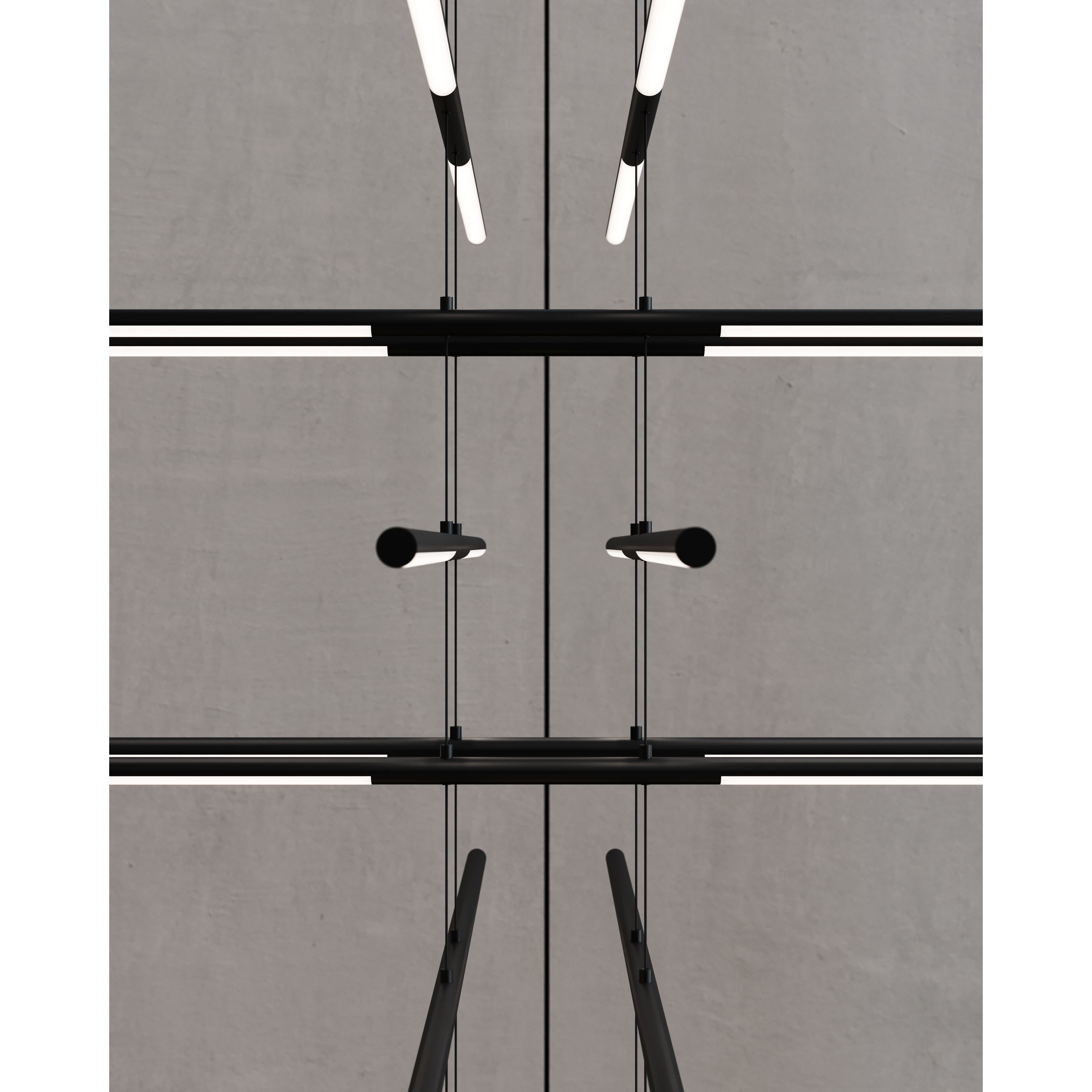 Tik-tak LED 47.5 inch Satin Black Pendant Ceiling Light