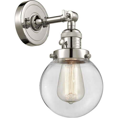 Franklin Restoration Beacon LED 6 inch Polished Nickel Sconce Wall Light, Franklin Restoration