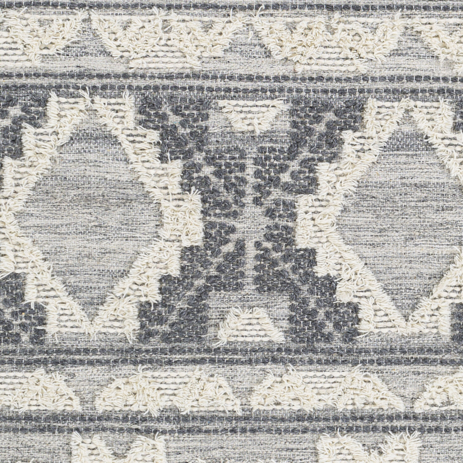 Cheyenne 120 X 96 inch Charcoal/Oatmeal/White/Cream Handmade Rug