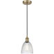 Edison Castile LED 6 inch Antique Brass Mini Pendant Ceiling Light