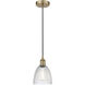 Edison Castile 1 Light 6 inch Antique Brass Mini Pendant Ceiling Light