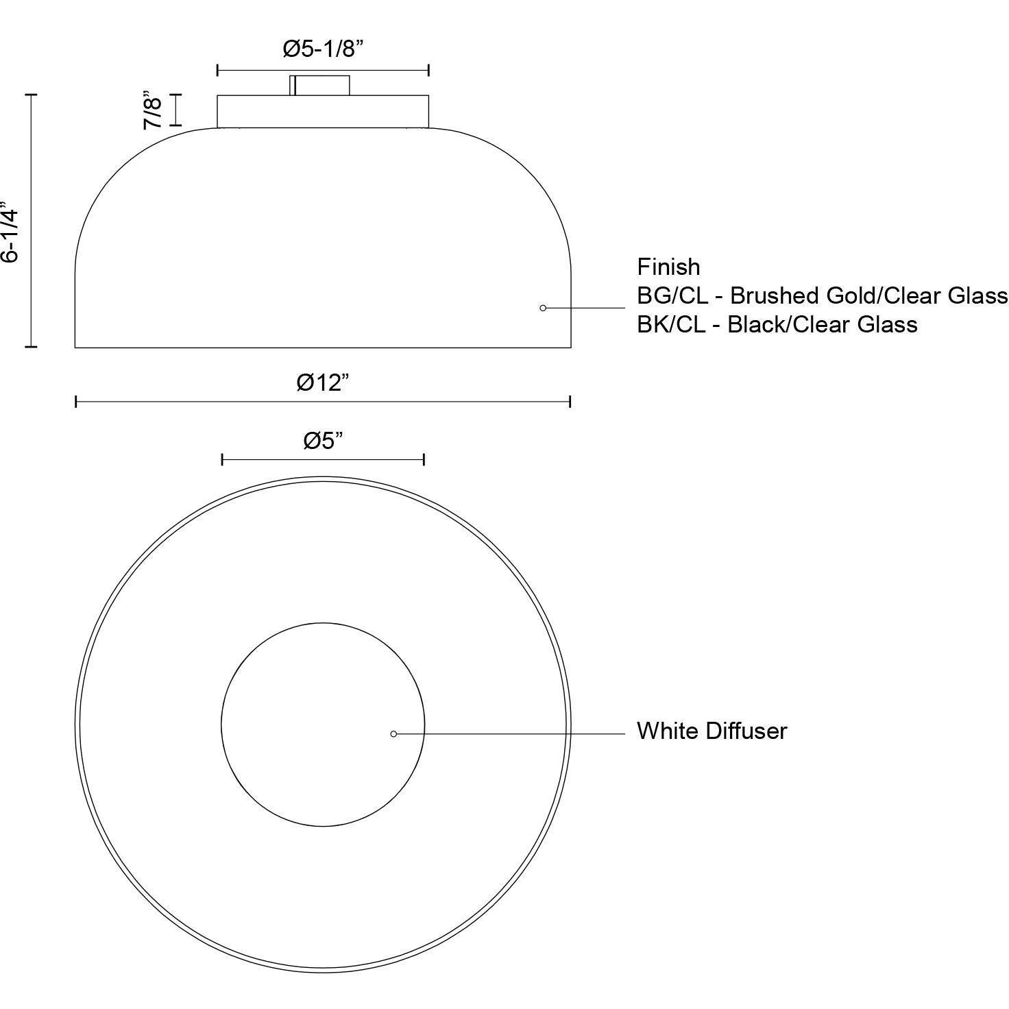 Cedar LED 12 inch Black/Clear Flush Mount Ceiling Light