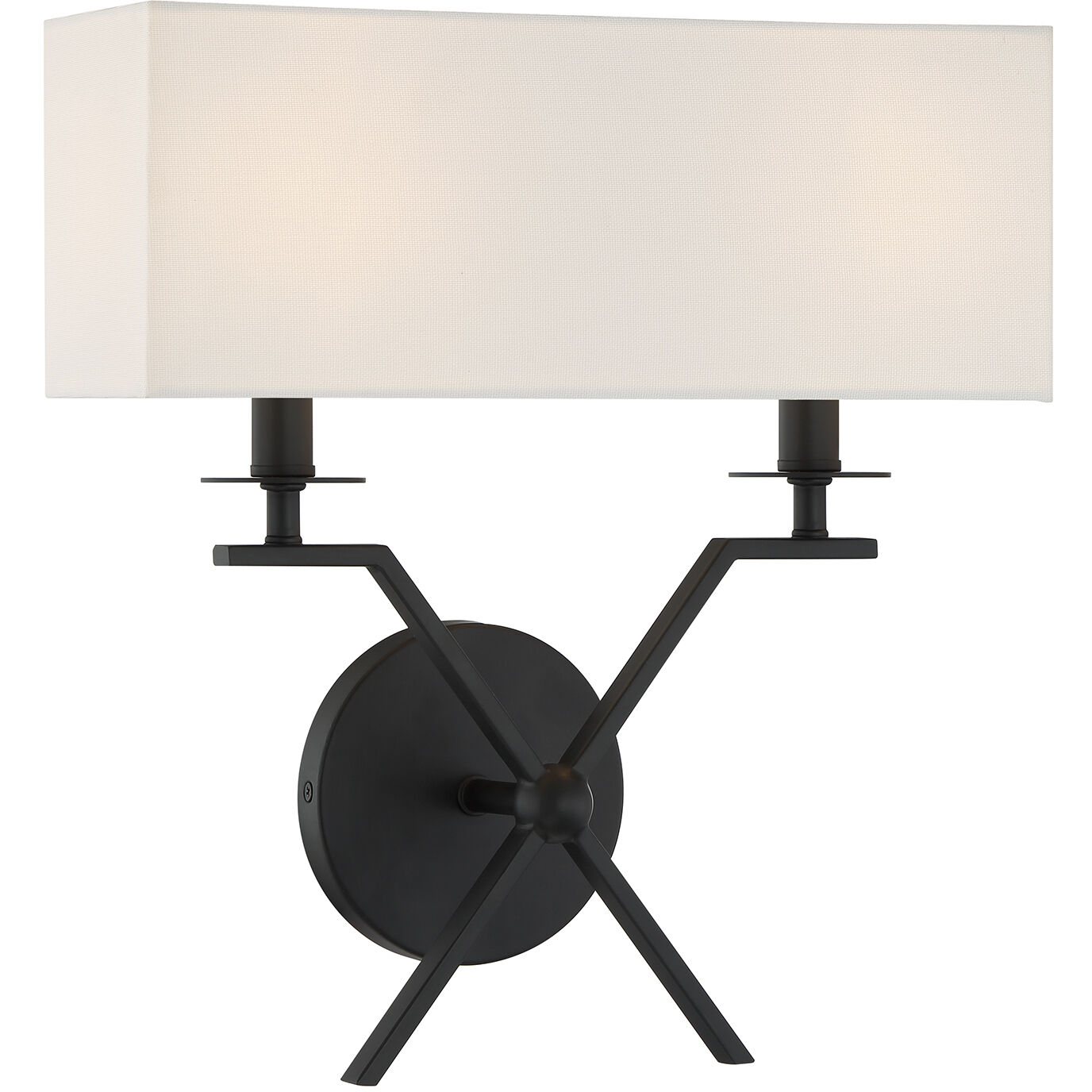 Arondale 2 Light 14 inch Matte Black Wall Sconce Wall Light