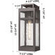 Ridgeway 1 Light 15.13 inch Bronze Outdoor Sconce in Seedy Glass