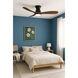 Swell Flush Illuminated 56 inch Matte Black with Walnut Blades Fan