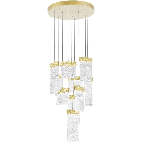 Carolina LED 20 inch Gold Leaf Down Chandelier Ceiling Light