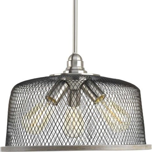 Biarritz 3 Light 16 inch Brushed Nickel Pendant Ceiling Light