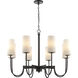 Town and Country 8 Light 34 inch Black Single-Tier Chandelier Ceiling Light