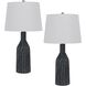 Irvington 24.5 inch 100.00 watt Marble Tone Table Lamp Set Portable Light, Pair