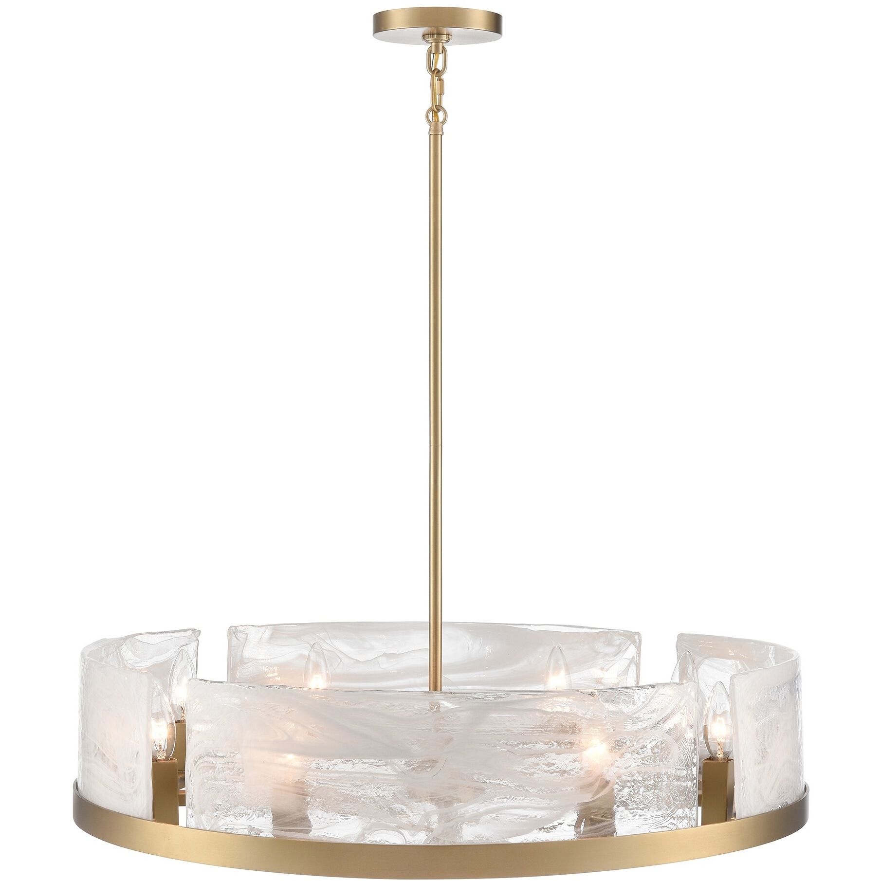 Skye 8 Light 28 inch Brushed Brass Chandelier Ceiling Light