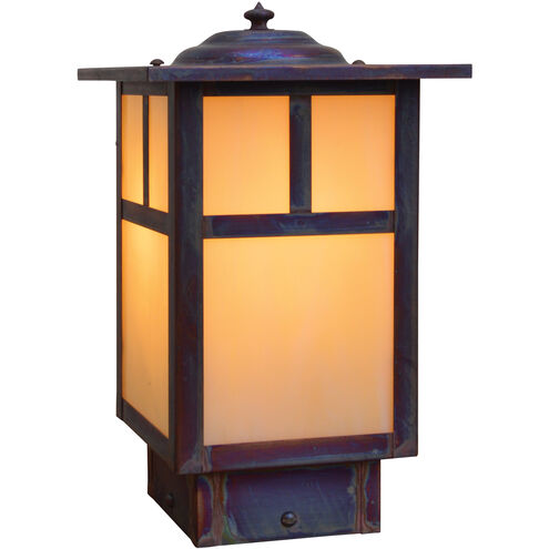 Mission 120V 60 watt Antique Brass Landscape Light in Off White, Empty
