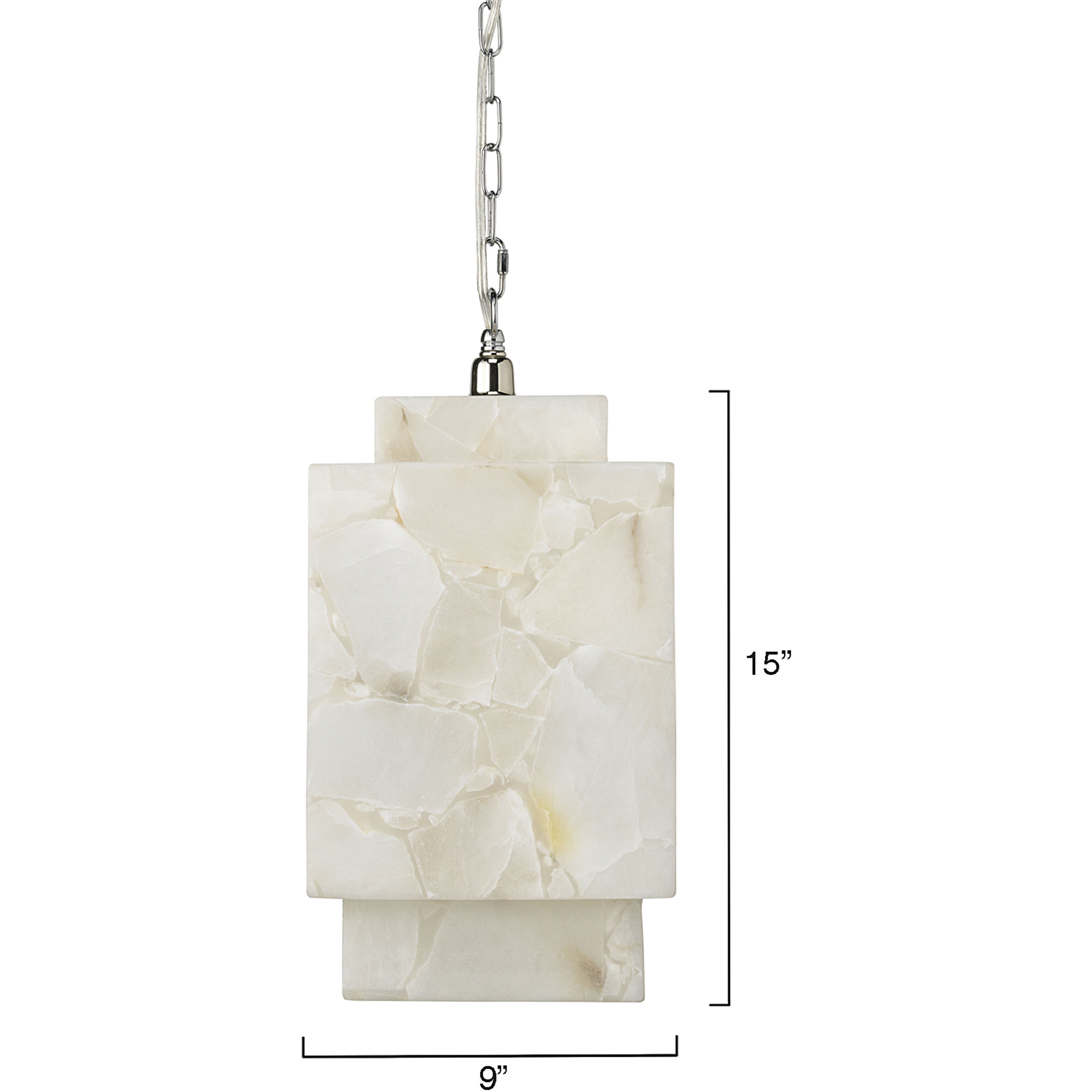 Borealis 1 Light 9 inch Alabaster Pendant Ceiling Light, Cube