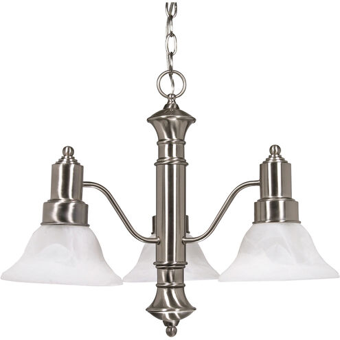 Gotham 3 Light 22.5 inch Brushed Nickel Chandelier Ceiling Light