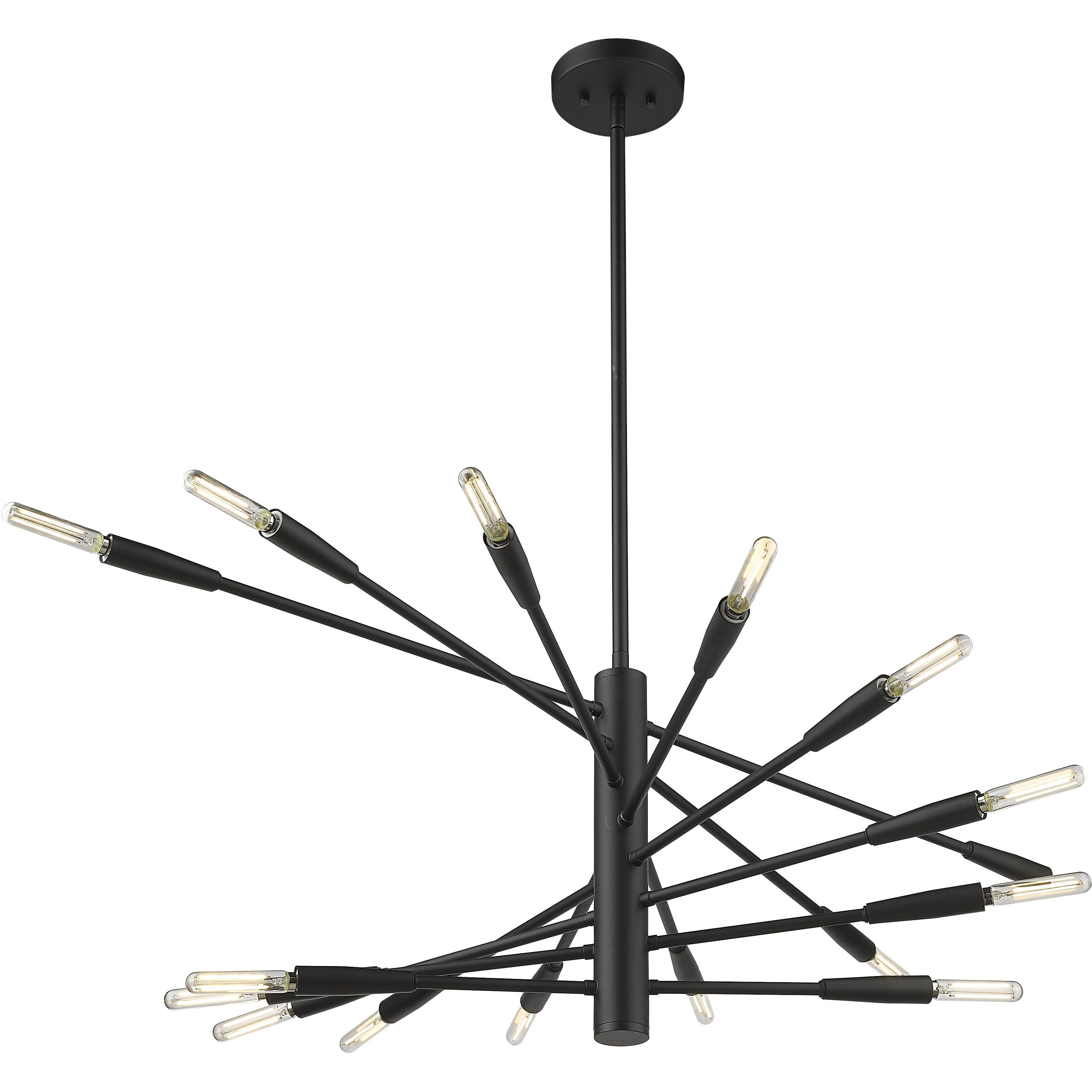 Ascension 16 Light 32 inch Matte Black Chandelier Ceiling Light