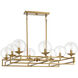 Crosby 8 Light 30 inch Warm Brass Chandelier Ceiling Light, Essentials