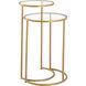 Marino 18 X 12 inch Gold and Clear Accent Table