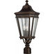 Cotswold Lane 3 Light 22.5 inch Grecian Bronze Outdoor Post Lantern, Small